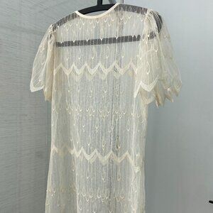 Vintage Lace See-through Midi Dress